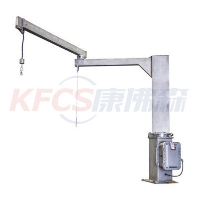Stainless steel jib cranes for sewage treatment plants