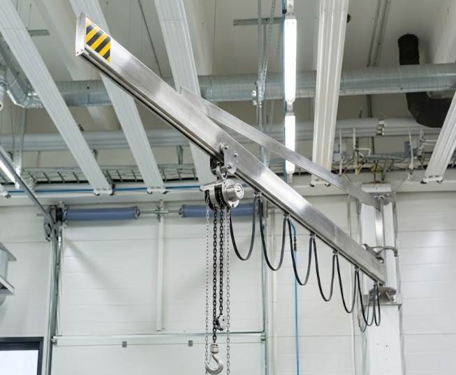 Light 304 SS wall mounted jib crane for cleanroom